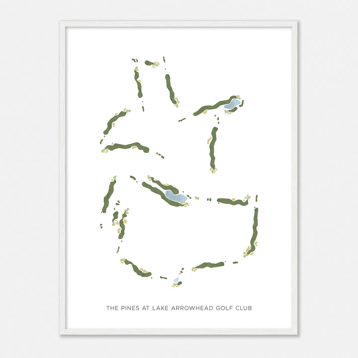 Print of The Pines At Lake Arrowhead Golf Club Modern Map