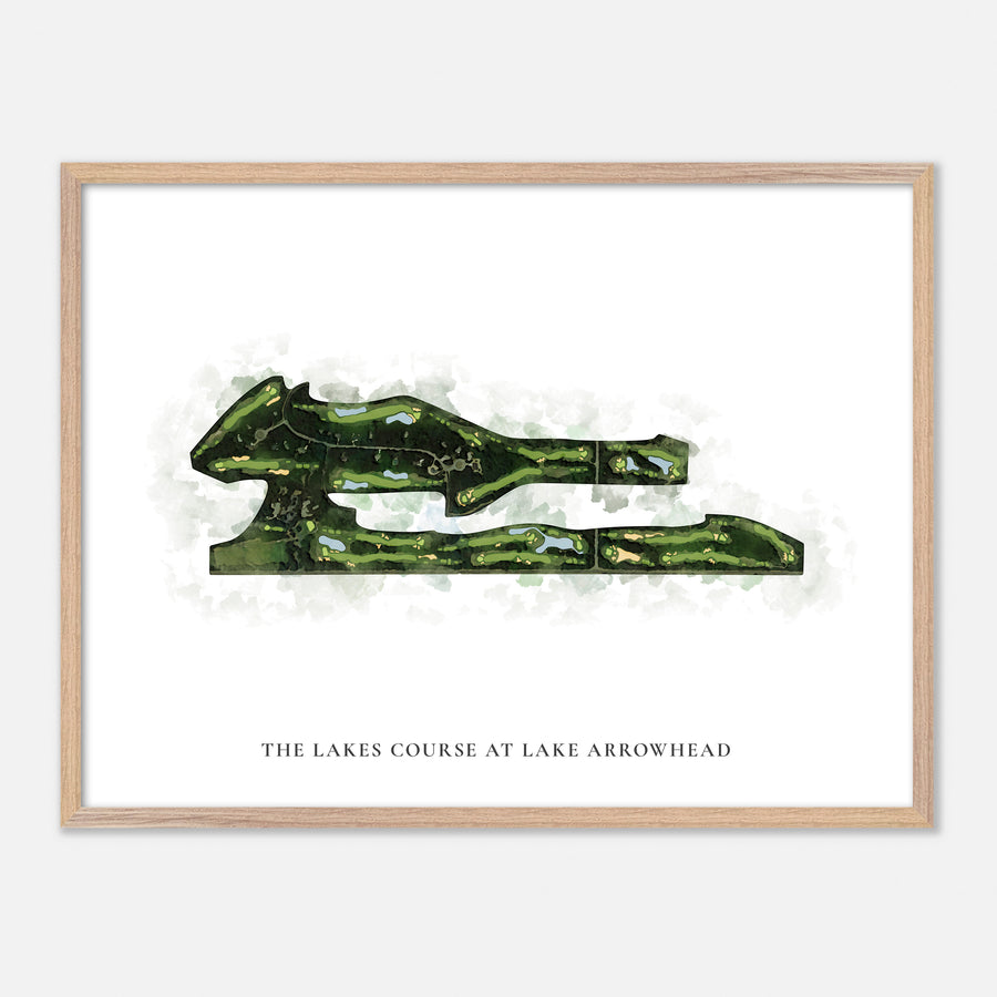 Print of The Lakes Course At Lake Arrowhead Classic Map