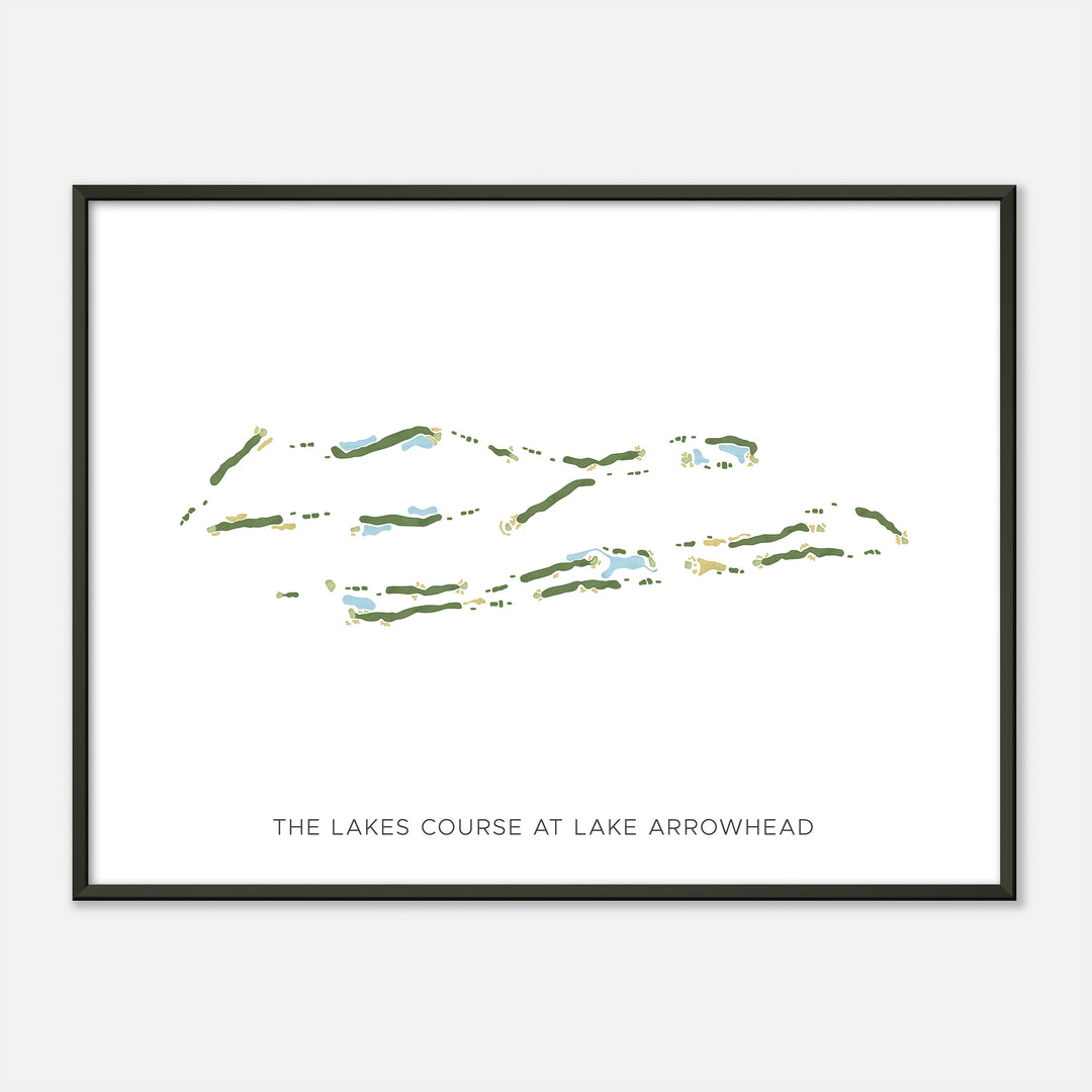 Print of The Lakes Course At Lake Arrowhead Modern Map