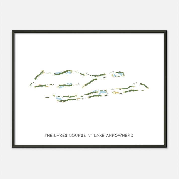 Print of The Lakes Course At Lake Arrowhead Modern Map