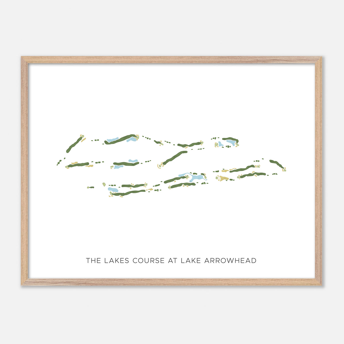 Print of The Lakes Course At Lake Arrowhead Modern Map