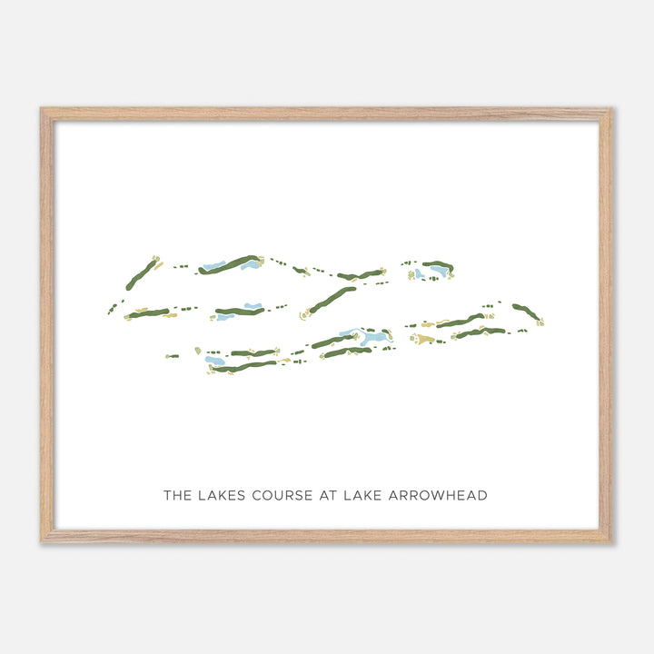 Print of The Lakes Course At Lake Arrowhead Modern Map