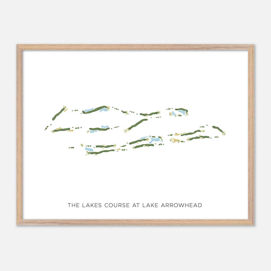 Print of The Lakes Course At Lake Arrowhead Modern Map