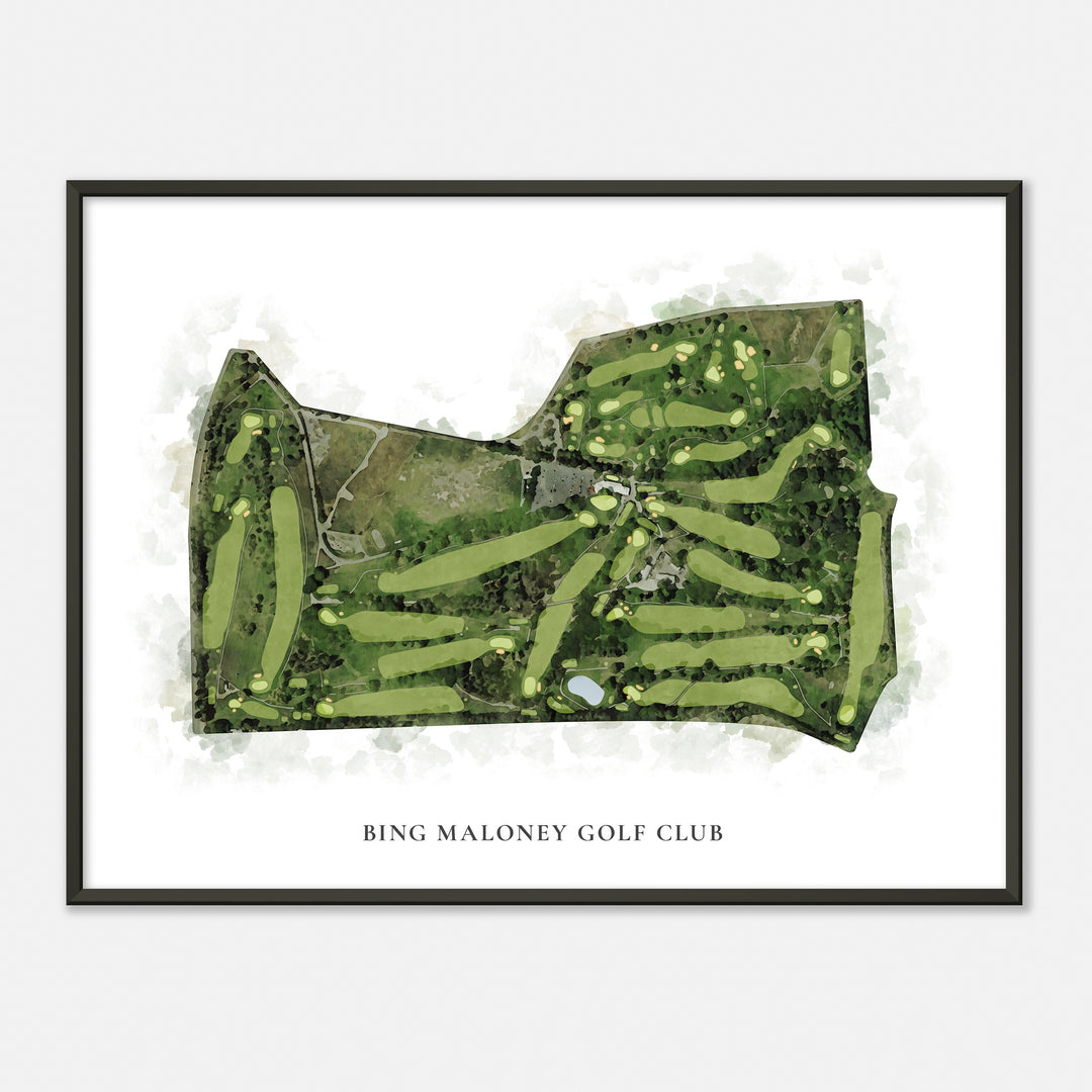 Print of Bing Maloney Golf Club Classic Map