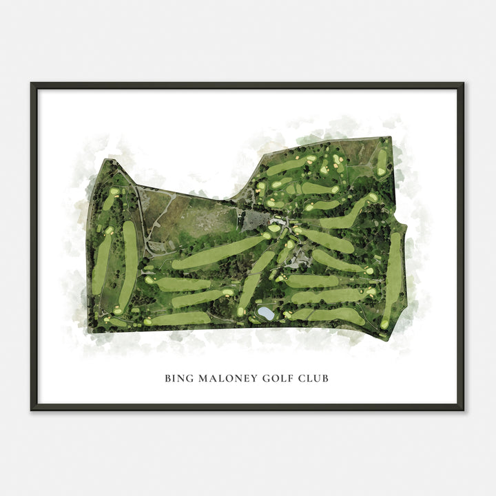 Print of Bing Maloney Golf Club Classic Map