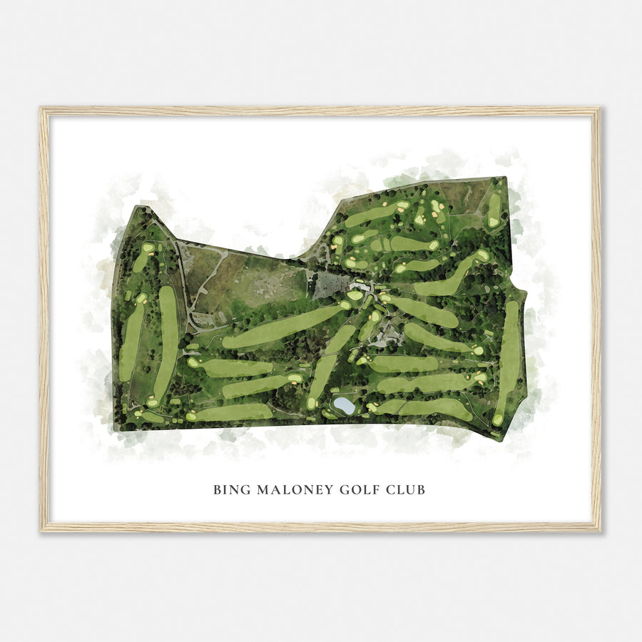 Print of Bing Maloney Golf Club Classic Map