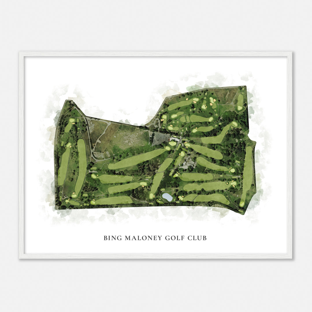 Print of Bing Maloney Golf Club Classic Map
