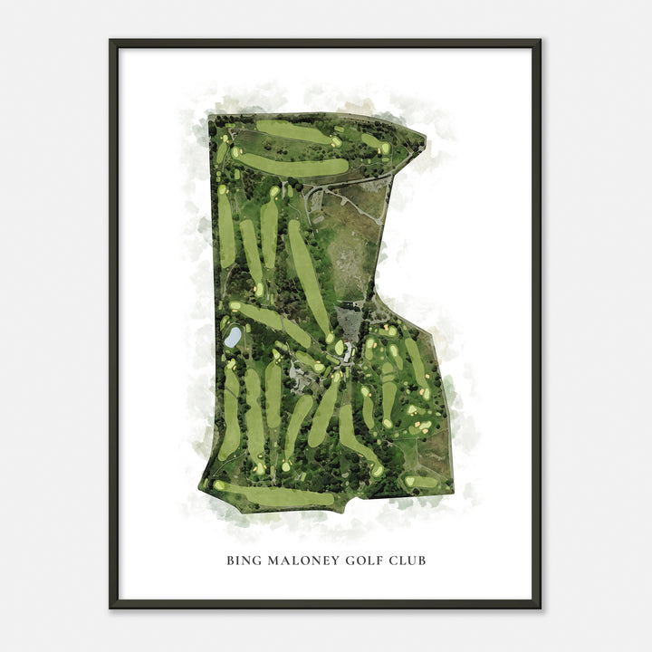 Print of Bing Maloney Golf Club Classic Map