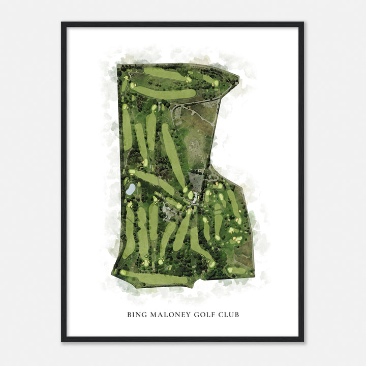 Print of Bing Maloney Golf Club Classic Map