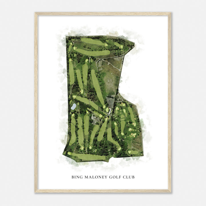 Print of Bing Maloney Golf Club Classic Map