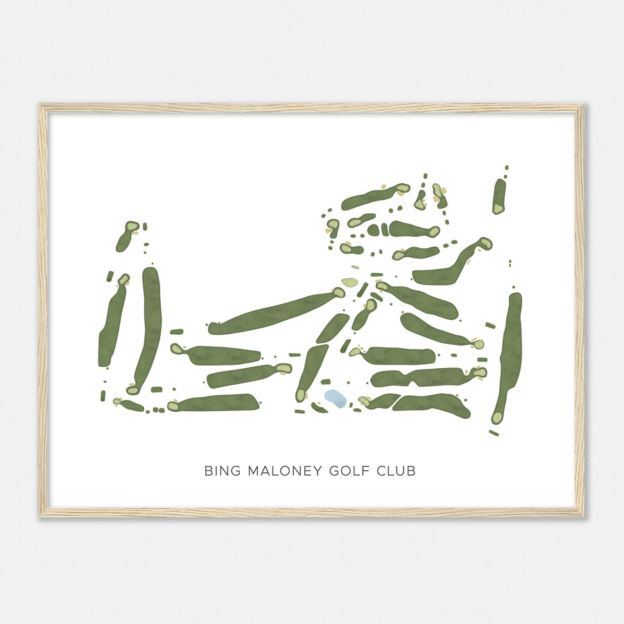 Print of Bing Maloney Golf Club Modern Map