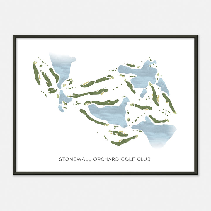 Print of Stonewall Orchard Golf Club Modern Map