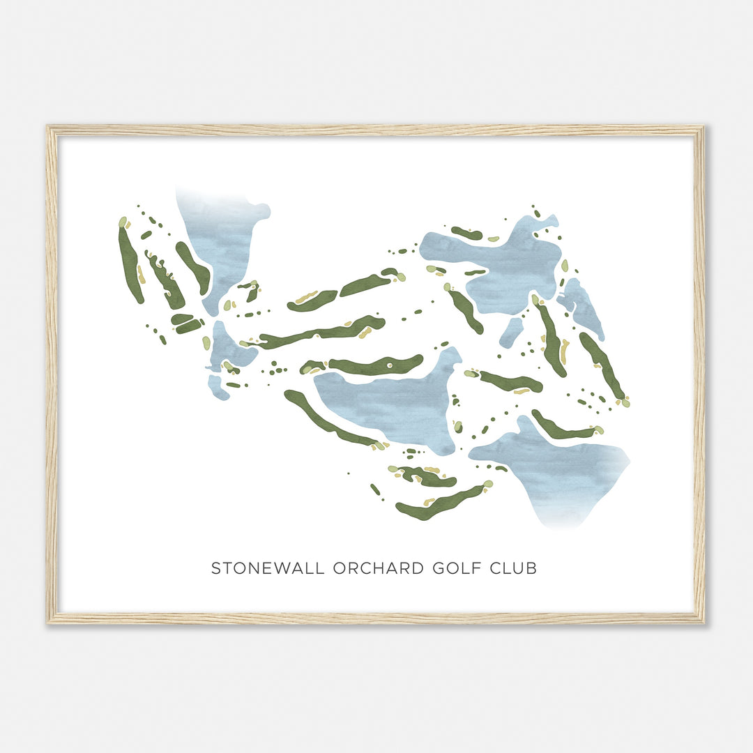 Print of Stonewall Orchard Golf Club Modern Map