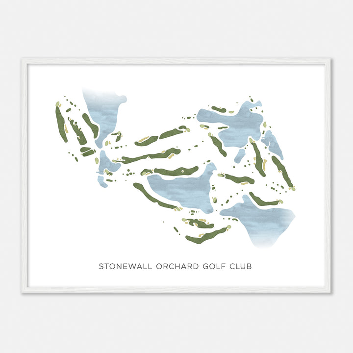 Print of Stonewall Orchard Golf Club Modern Map