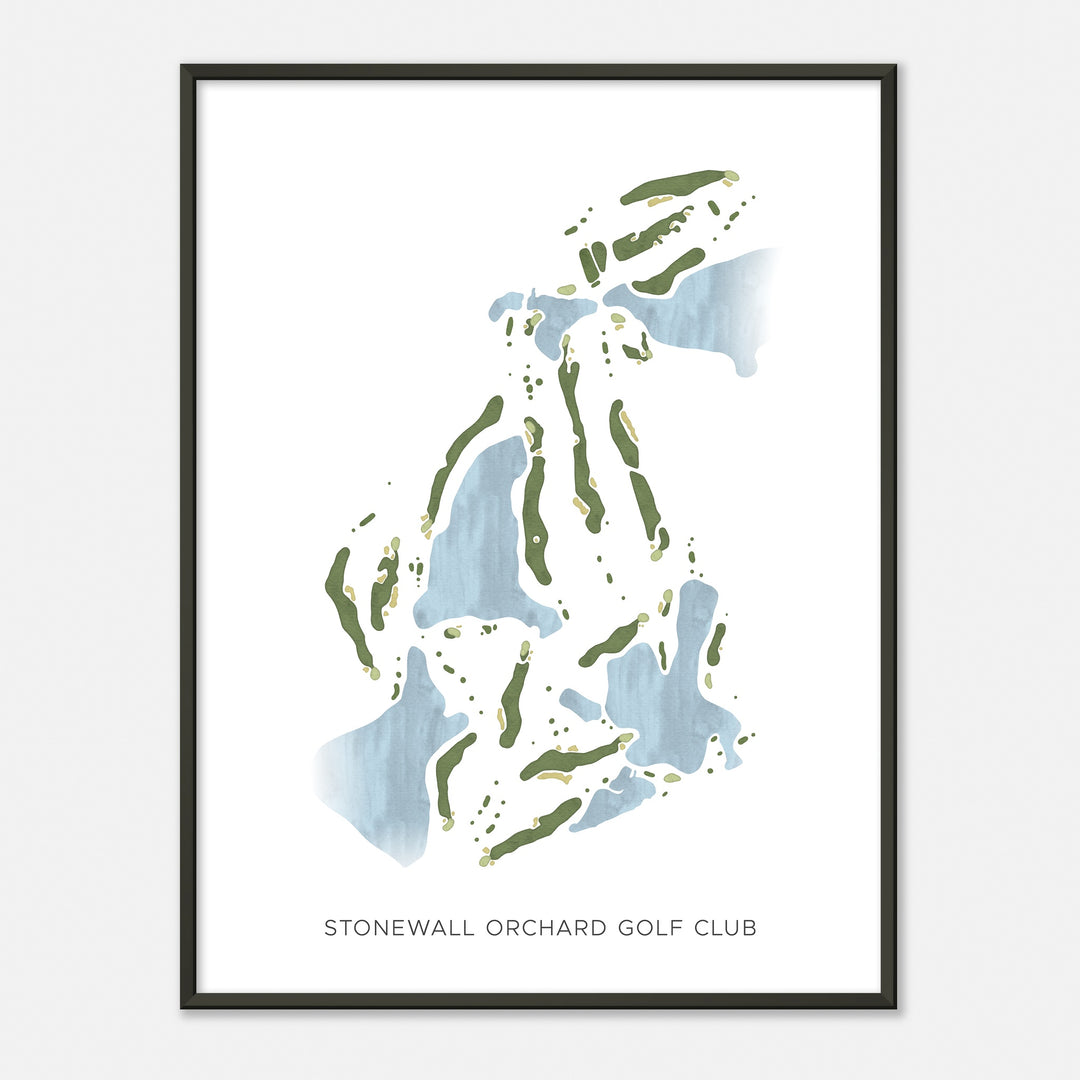 Print of Stonewall Orchard Golf Club Modern Map