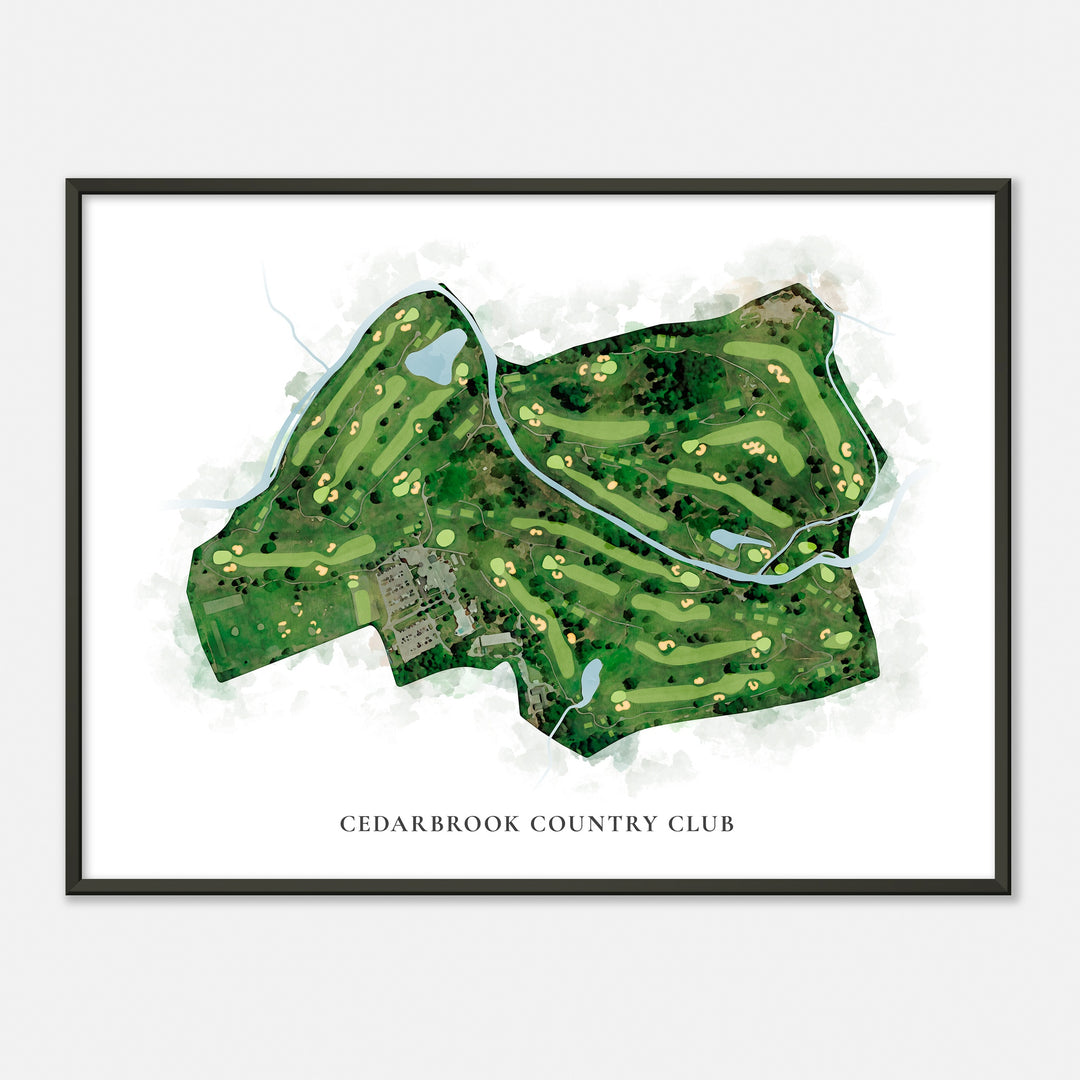 Print of Cedarbrook Country Club Classic Map