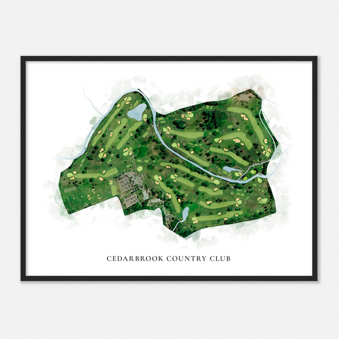 Print of Cedarbrook Country Club Classic Map