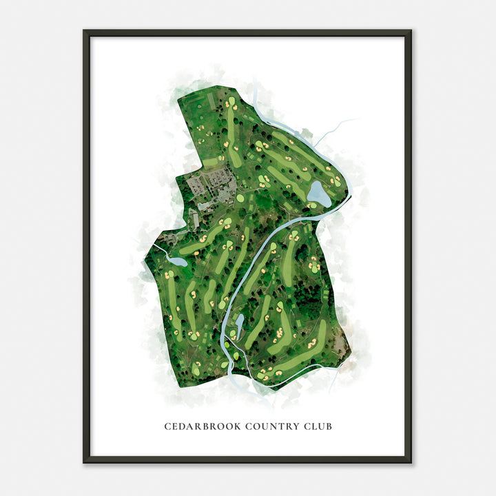 Print of Cedarbrook Country Club Classic Map