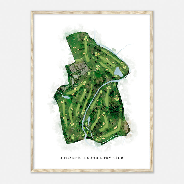 Print of Cedarbrook Country Club Classic Map