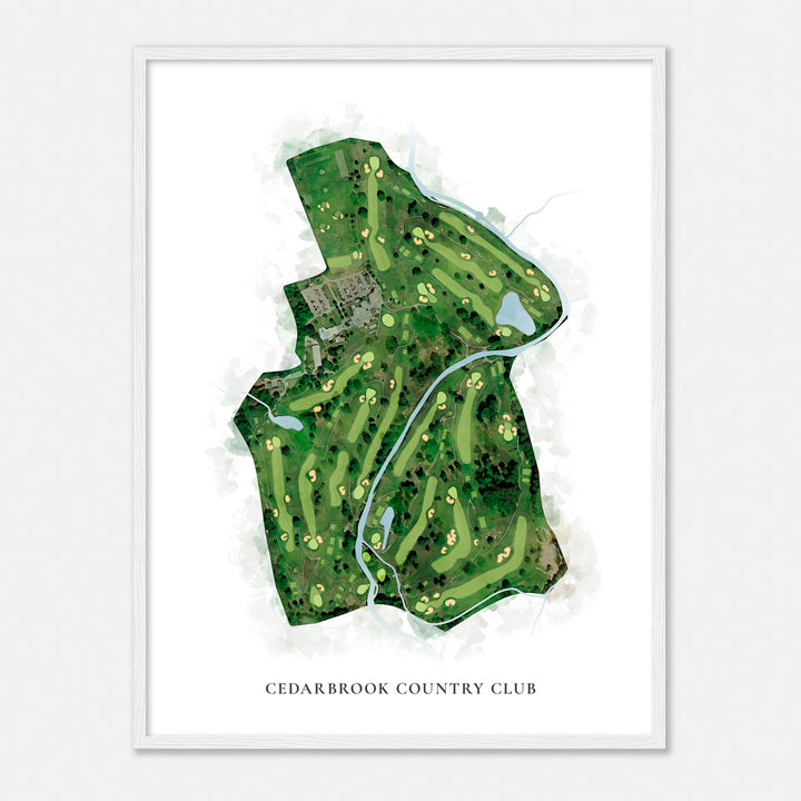 Print of Cedarbrook Country Club Classic Map