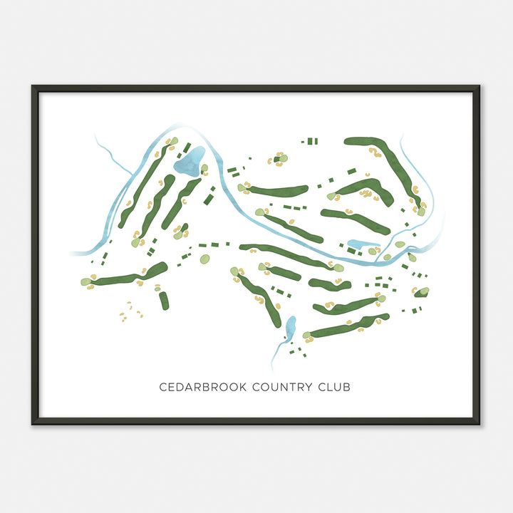 Print of Cedarbrook Country Club Modern Map