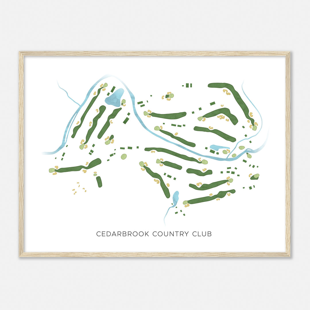 Print of Cedarbrook Country Club Modern Map