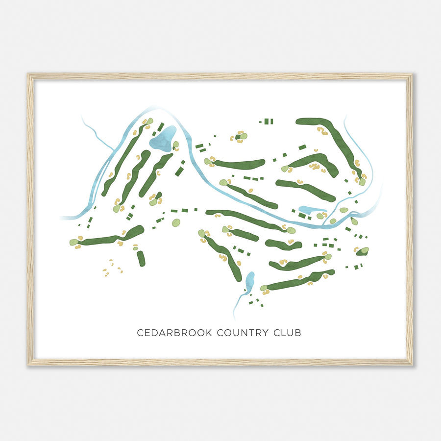 Print of Cedarbrook Country Club Modern Map