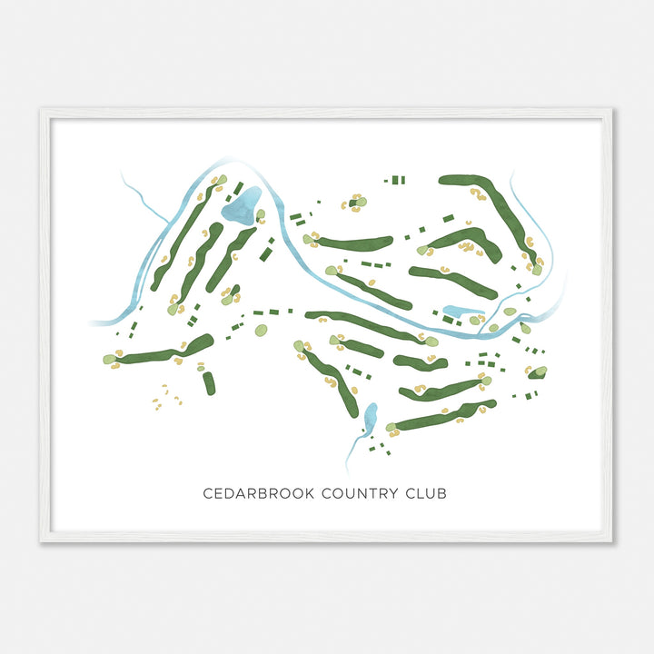 Print of Cedarbrook Country Club Modern Map