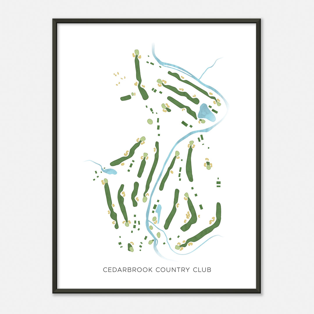 Print of Cedarbrook Country Club Modern Map