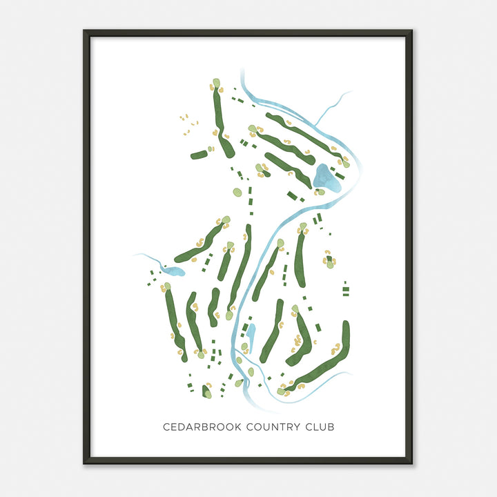 Print of Cedarbrook Country Club Modern Map