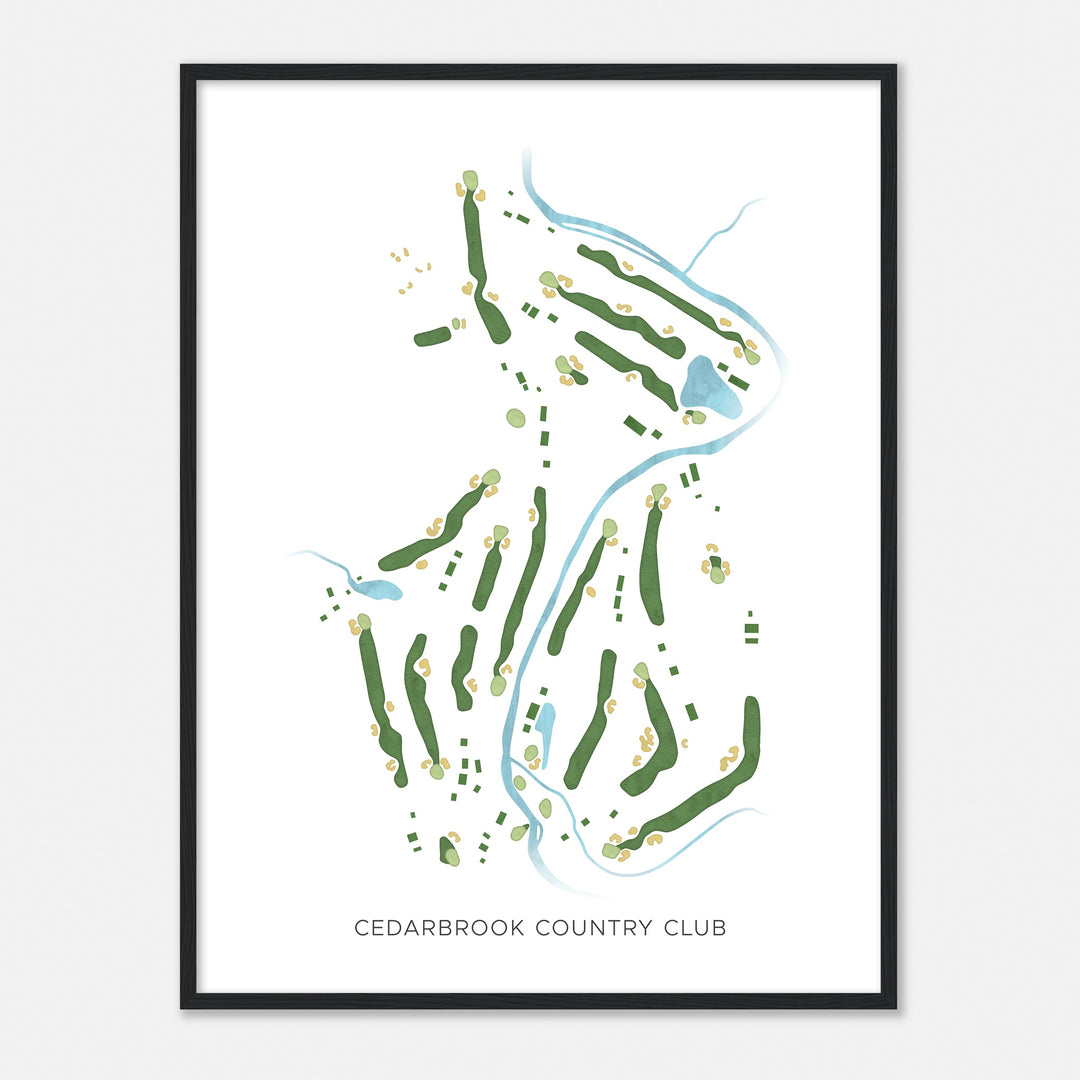 Print of Cedarbrook Country Club Modern Map