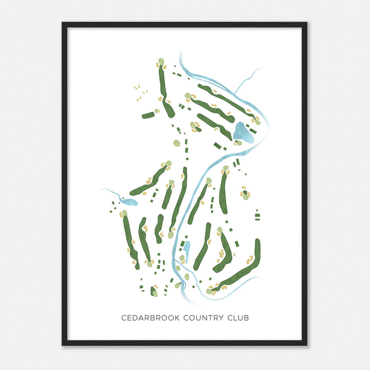 Print of Cedarbrook Country Club Modern Map