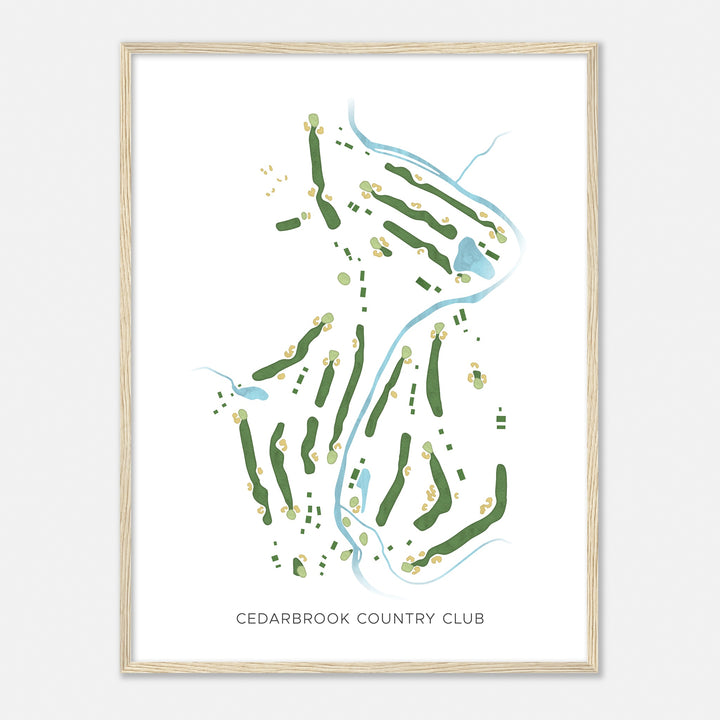 Print of Cedarbrook Country Club Modern Map