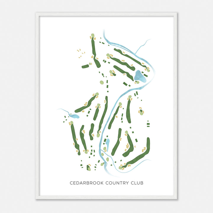 Print of Cedarbrook Country Club Modern Map