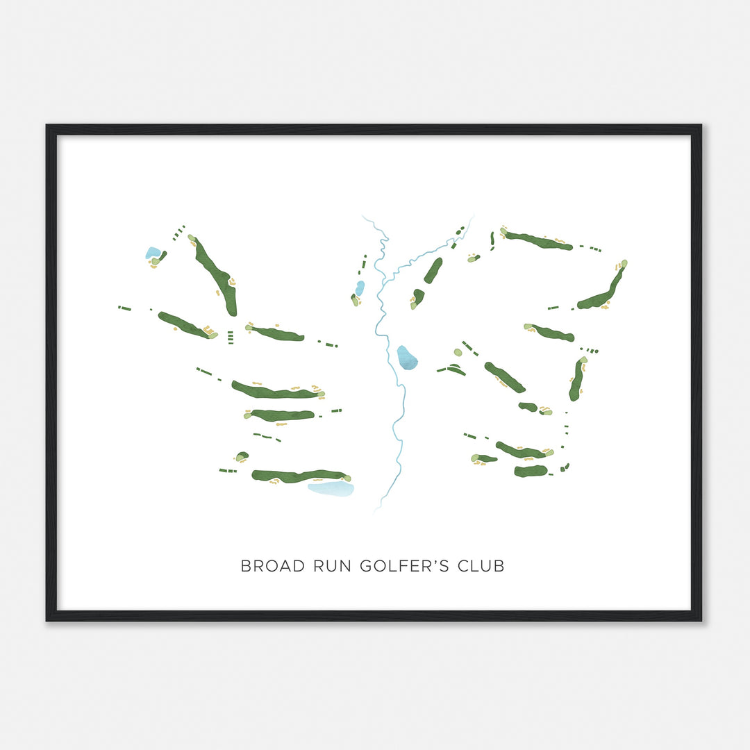 Print of Broad Run Golfer'S Club Modern Map