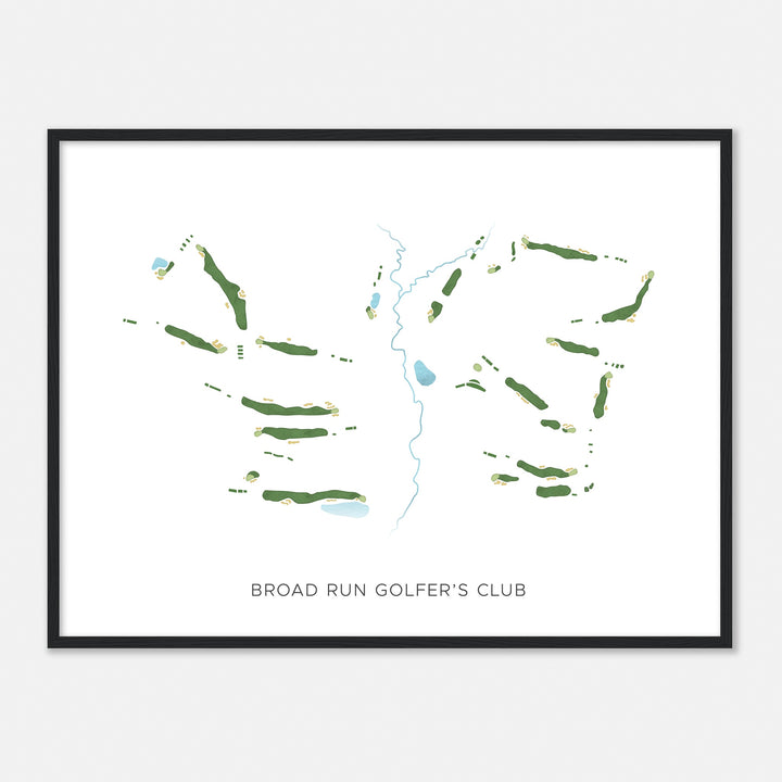 Print of Broad Run Golfer'S Club Modern Map