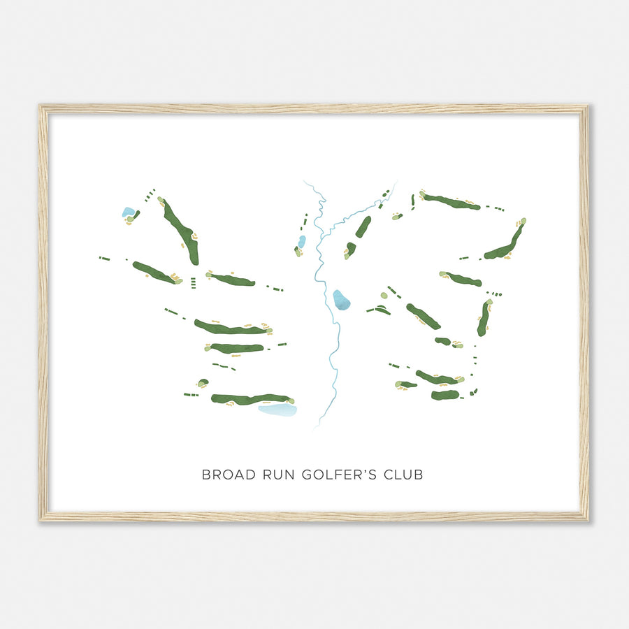 Print of Broad Run Golfer'S Club Modern Map