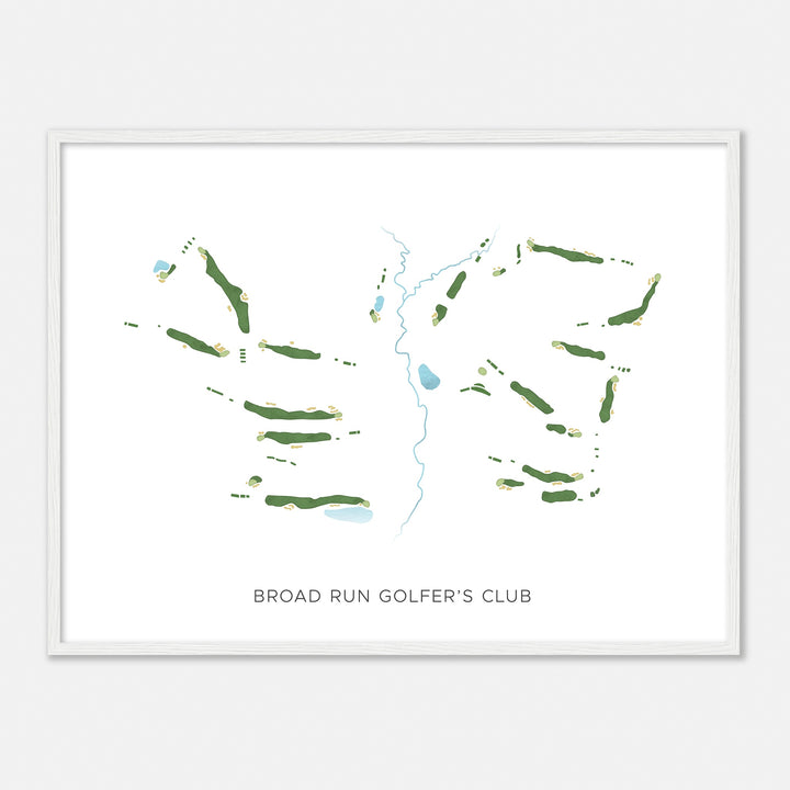 Print of Broad Run Golfer'S Club Modern Map