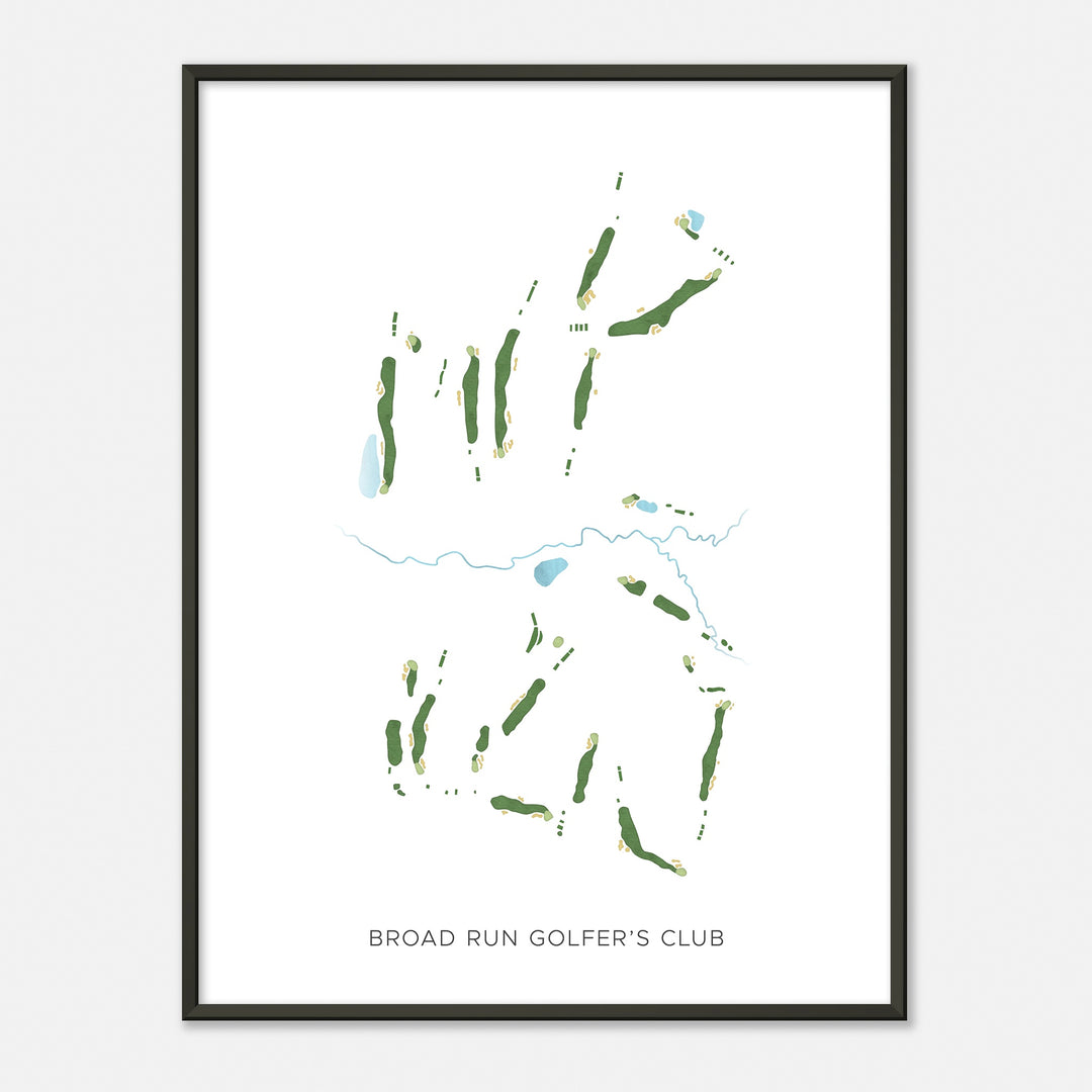 Print of Broad Run Golfer'S Club Modern Map