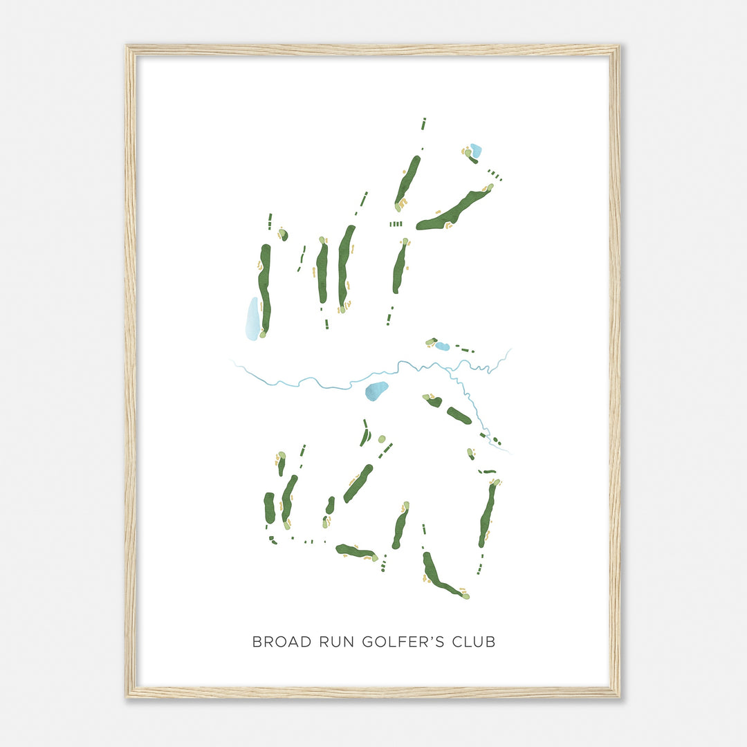 Print of Broad Run Golfer'S Club Modern Map