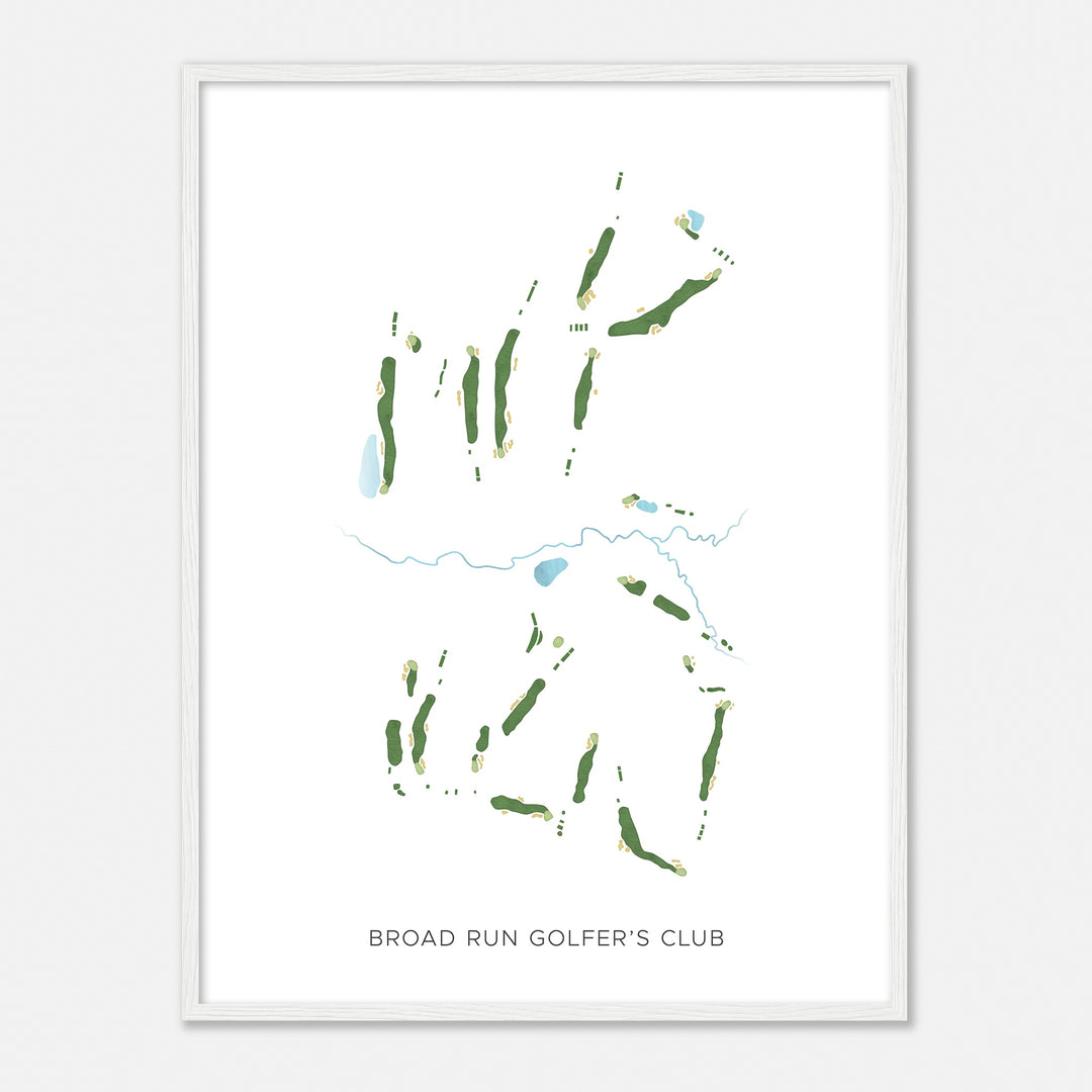 Print of Broad Run Golfer'S Club Modern Map