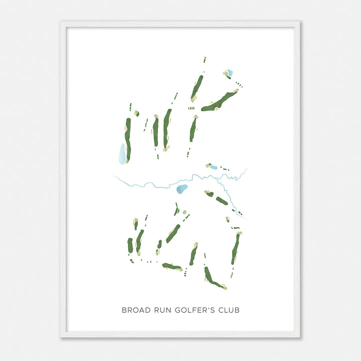 Print of Broad Run Golfer'S Club Modern Map