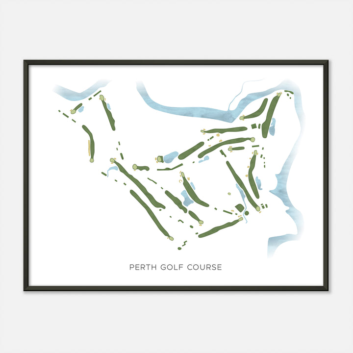 Print of Perth Golf Course Modern Map