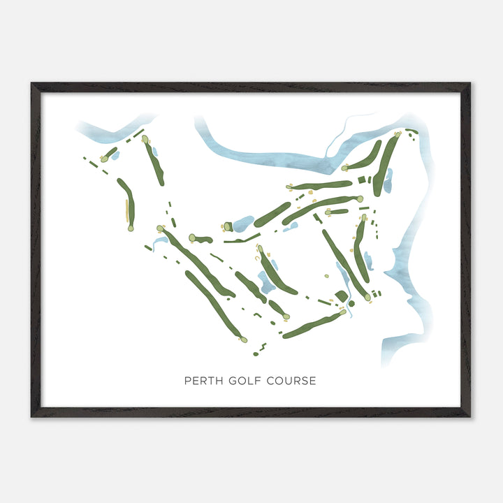 Print of Perth Golf Course Modern Map