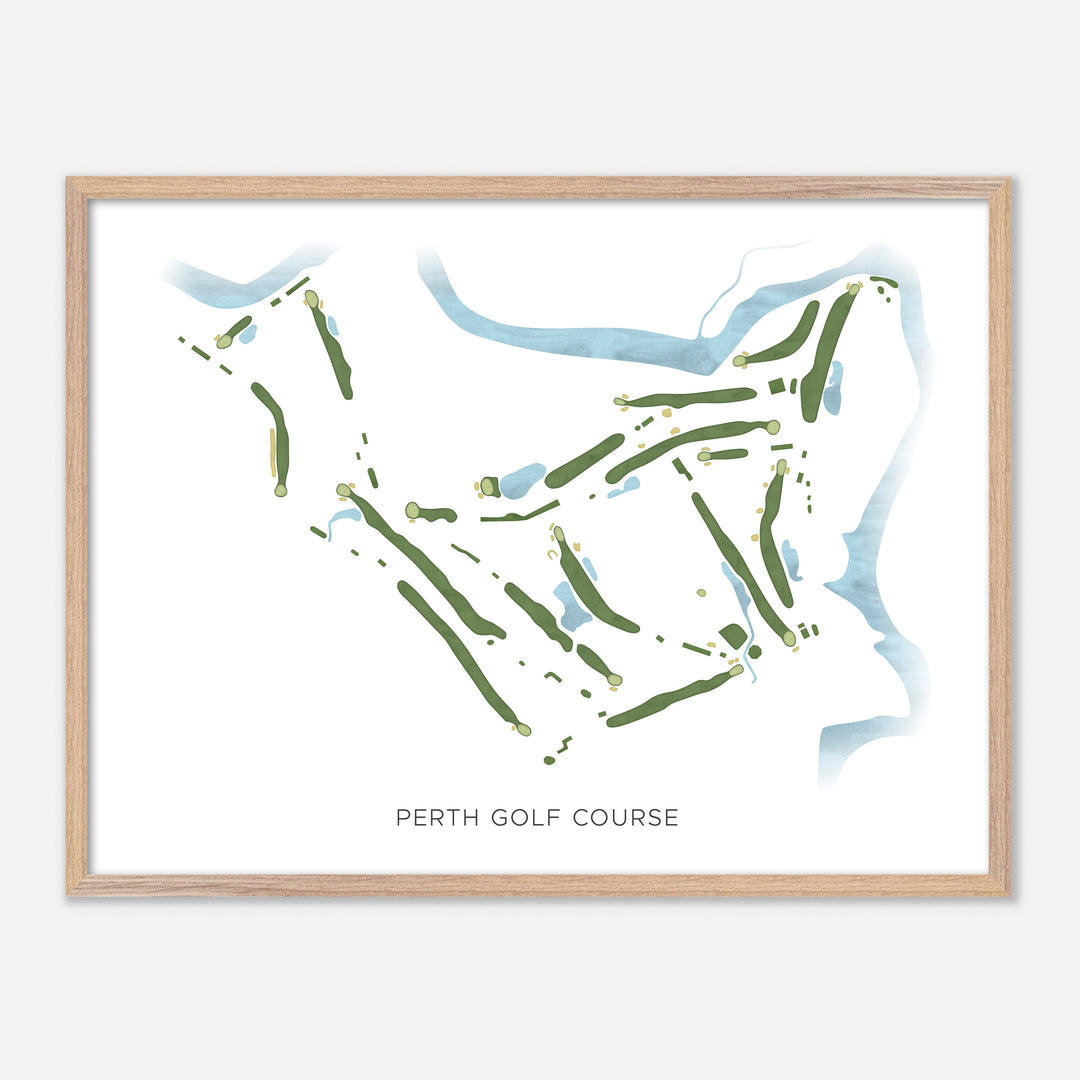 Print of Perth Golf Course Modern Map