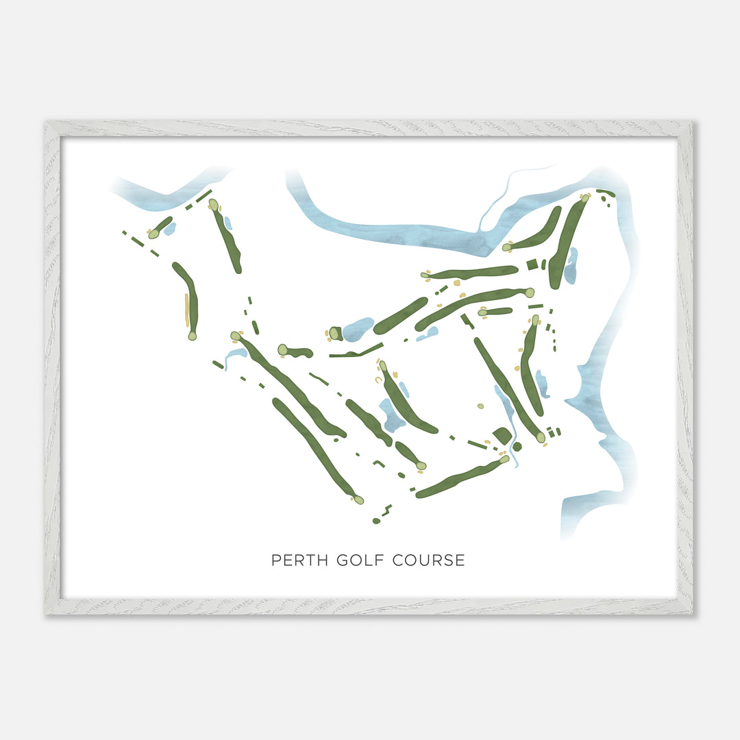 Print of Perth Golf Course Modern Map