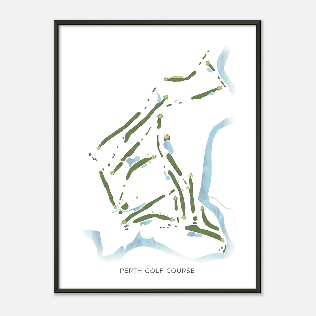 Print of Perth Golf Course Modern Map