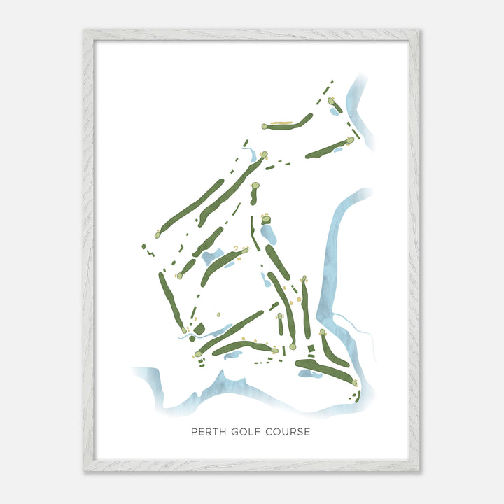 Print of Perth Golf Course Modern Map