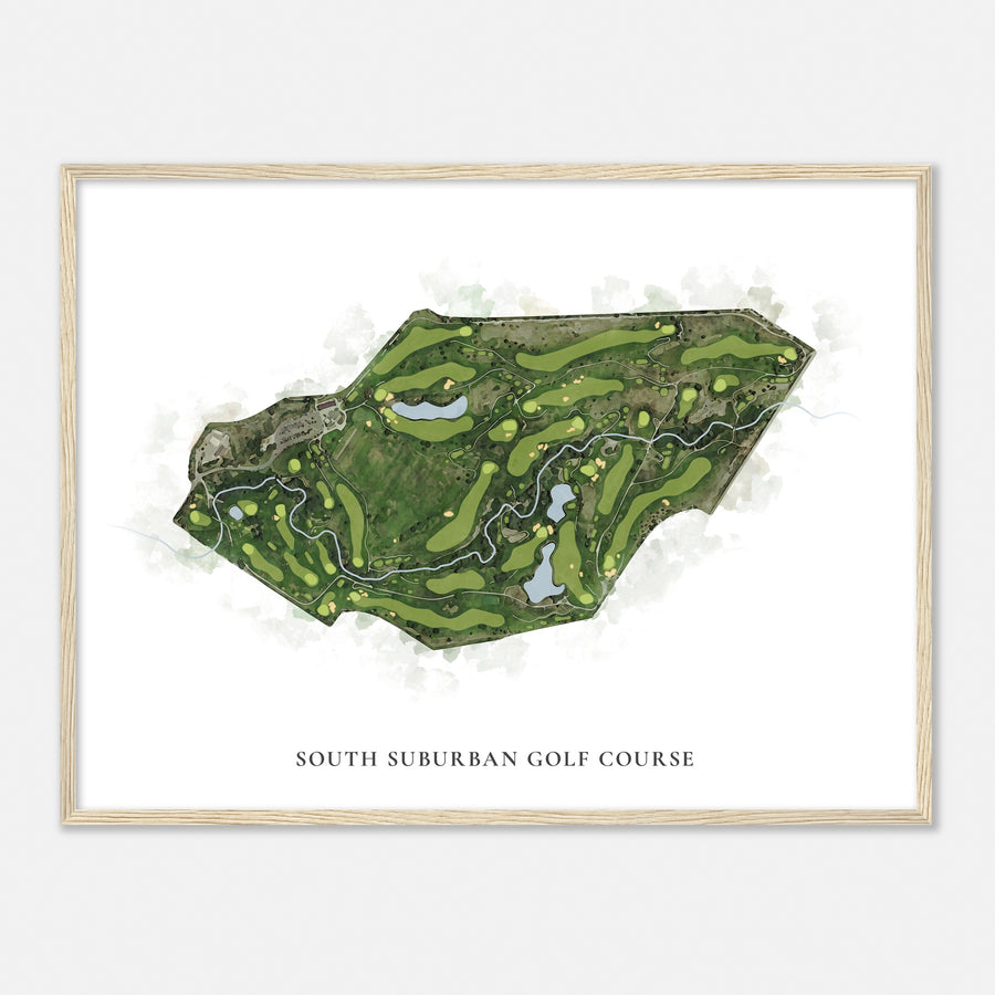 Print of South Suburban Golf Course Classic Map