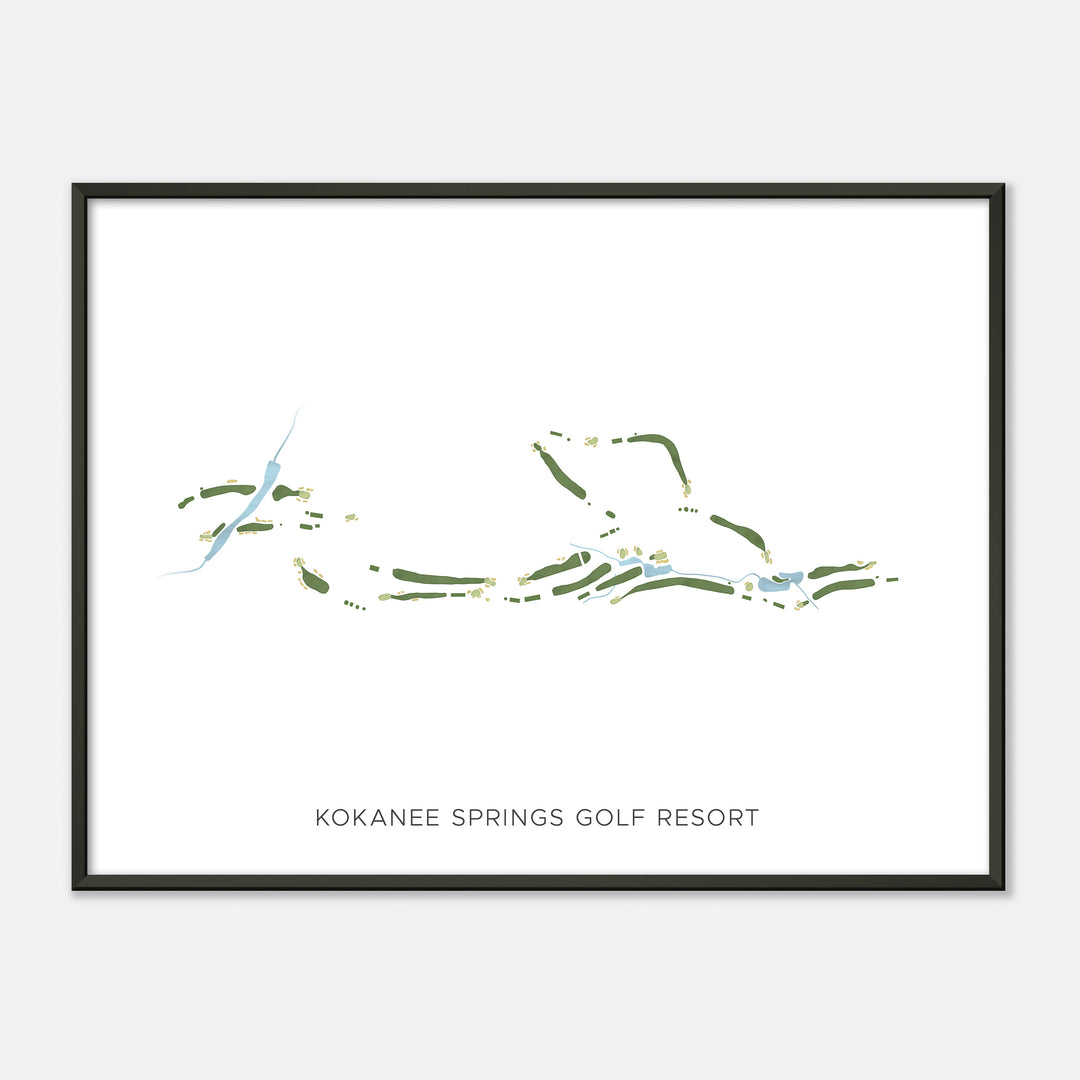 Print of Kokanee Springs Golf Resort Modern Map